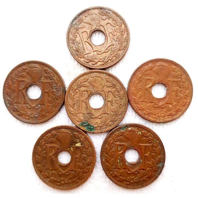 Full bộ xu Đông Dương 1/2 cent Từ năm 1935 - 1940