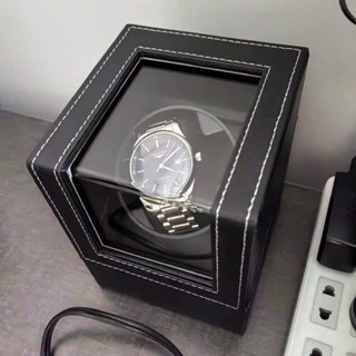  Hộp đựng đồng hồ cơ xoay MCN bọc da PU cao cấp mặt kính mika trong suốt 