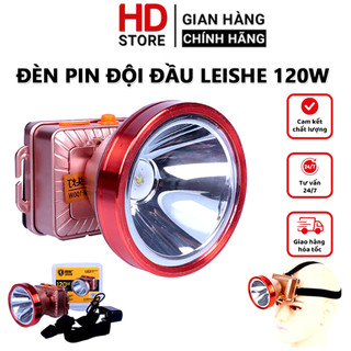 Đèn pin đội đầu Leishe F288-1 corisu 120W siêu sáng chiếu xa 200m pin trâu sử dụng 5-7h chống thấm nước đi mưa