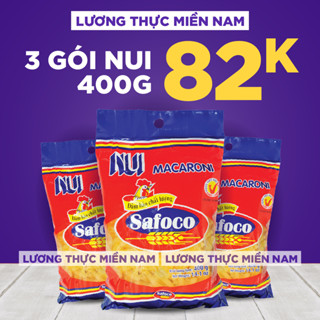   Siêu Rẻ  3 Gói Nui ống lớn Safoco gói 400g 