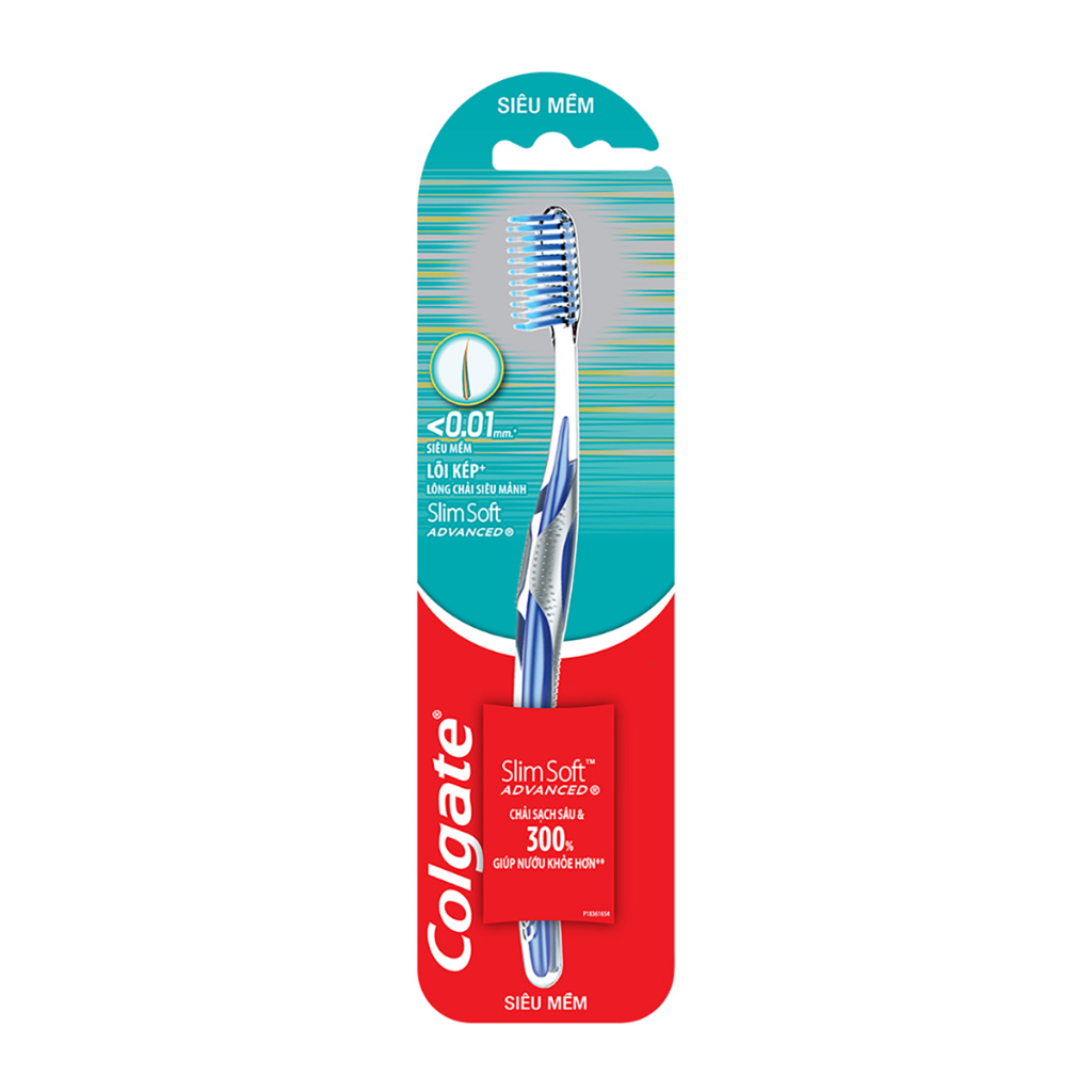 Bàn chải Colgate SlimSoft Advanced ngăn chảy máu nướu siêu mềm mảnh