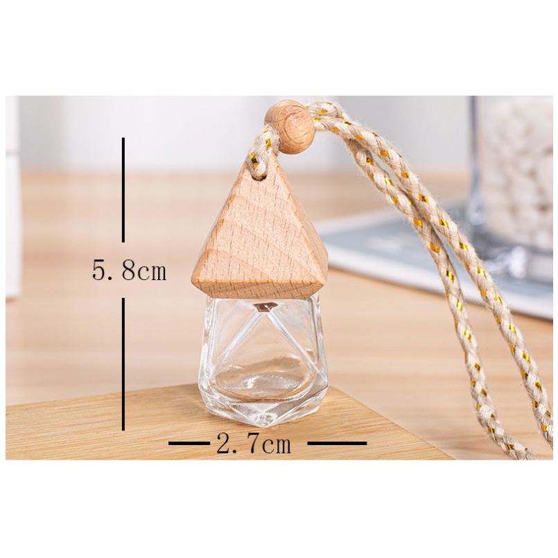 SỈ - Vỏ Lọ tinh dầu treo xe kim cương dây kim tuyến 8ML