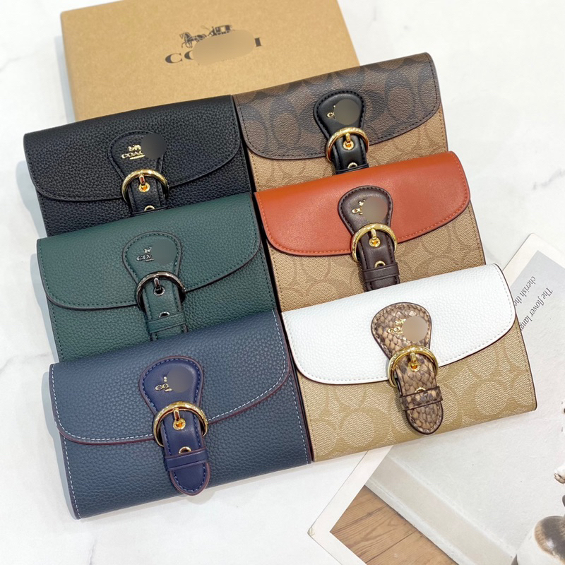 Ví coach kleo nắp gập