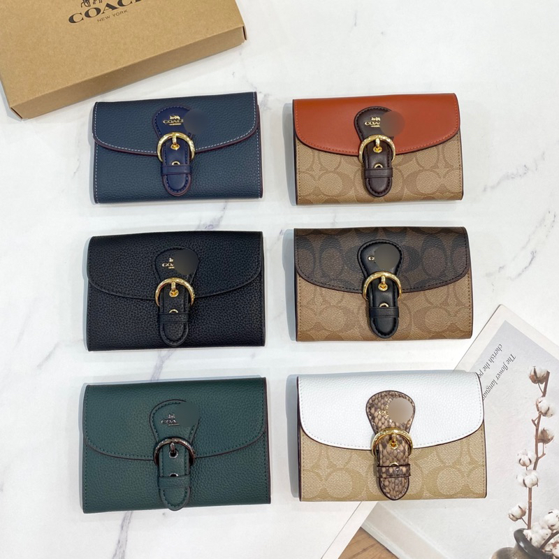 Ví coach kleo nắp gập