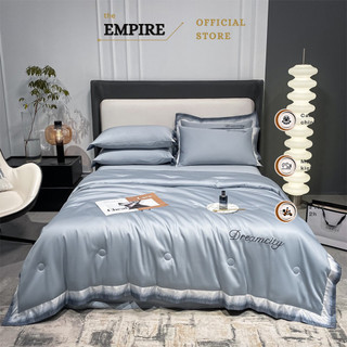Bộ chăn ga ra gối nệm đệm 4 món cotton lụa tencel cao cấp EMPIRE bo chun drap giường - Bình Châu Bedding & Decor