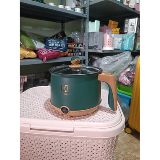 Nồi lẩu điện mini 2 tầng, Ca lẩu mini chống dính kèm khay hấp Inox (chiên, xào, nấu) với 2 nấc nhiệt cho 1,2 người