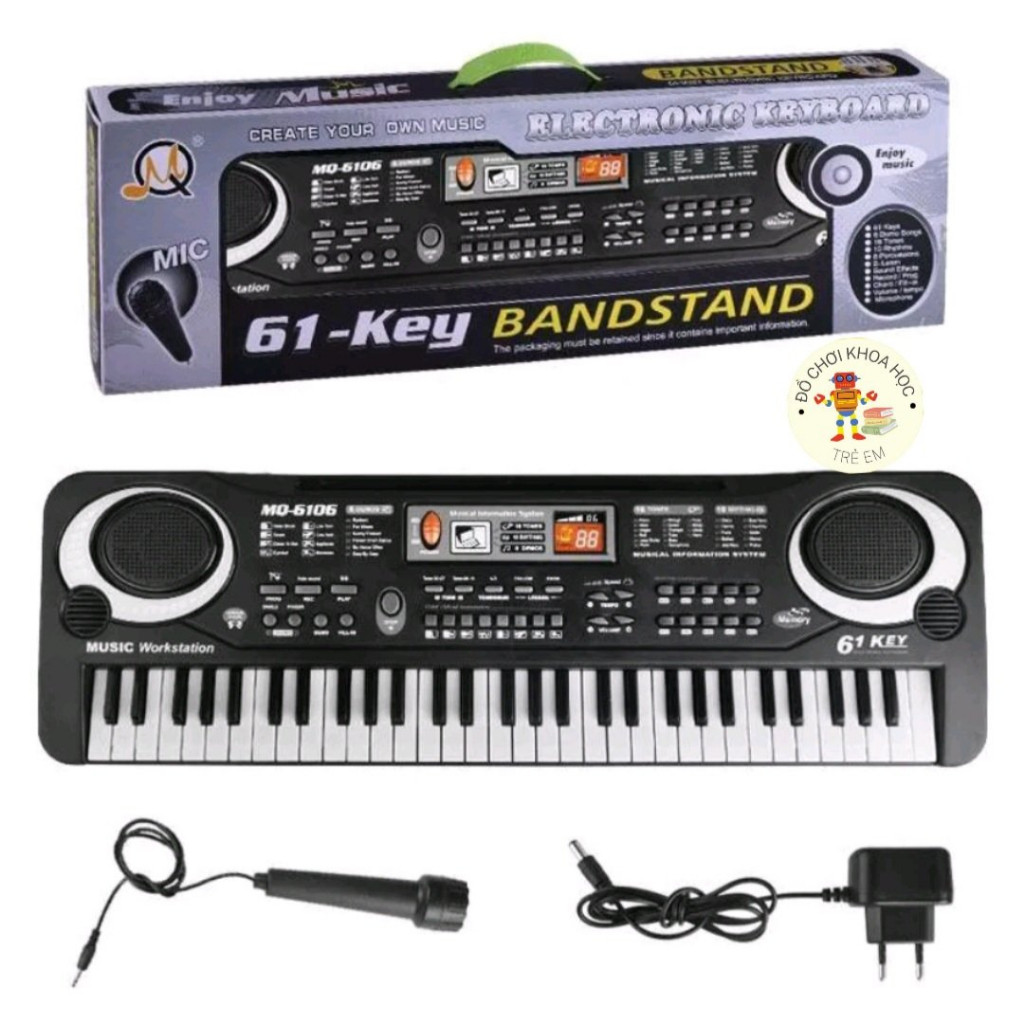 Đàn Piano Đàn Điện Tử 61 Phím Kèm mic Đàn Piano Cho Bé Nhiều Chức Năng
