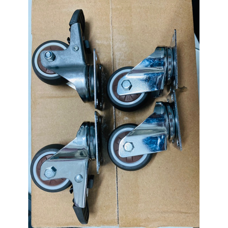 Bánh xe cao su xi niken cao cấp, bánh đẩy êm, ,chống ồn