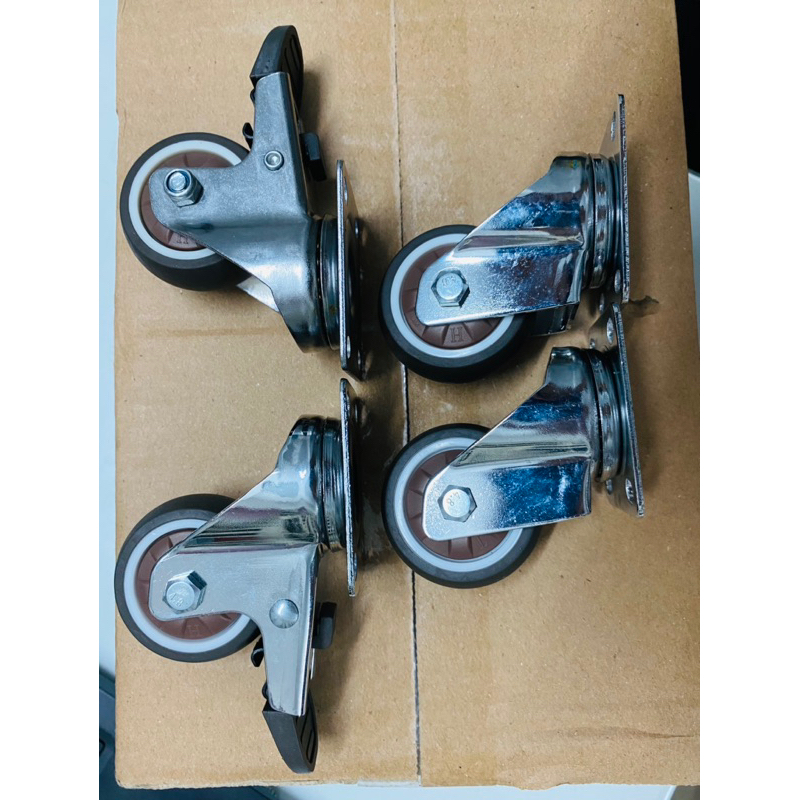 Bánh xe cao su xi niken cao cấp, bánh đẩy êm, ,chống ồn