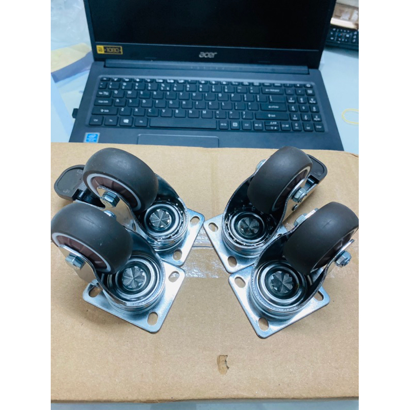 Bánh xe cao su xi niken cao cấp, bánh đẩy êm, ,chống ồn