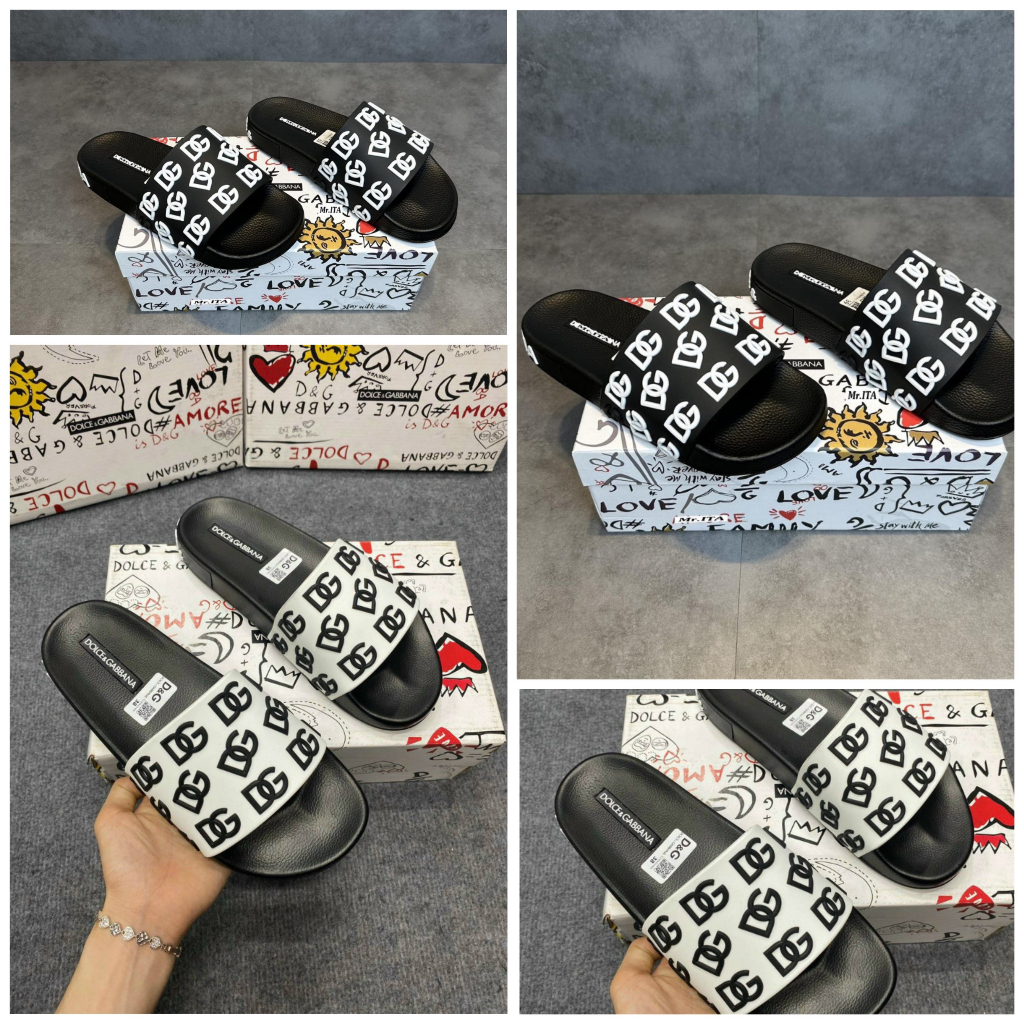 Dép nam quai ngang Dolce DG chữ nổi siêu đẹp, siêu hot đã có mặt tại baongocj.store