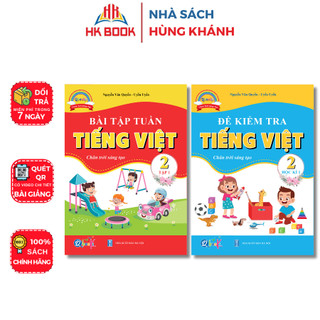 Sách - Combo 2 cuốn Bài Tập Tuần và Đề Kiểm Tra Tiếng Việt Lớp 2 - Chân Trời Sáng Tạo - Học Kì 1 - Q CT 324