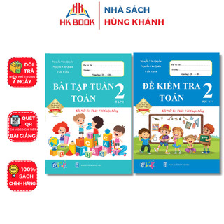 Sách - Combo 2 cuốn Bài tập Tuần và Đề Kiểm Tra Toán - Lớp 2 - Kết nối tri thức với cuộc sống - Tập 1 - 2 cuốn -QK 225