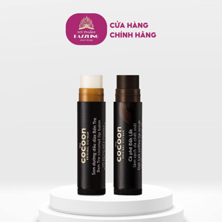 COMBO Son dưỡng môi dầu dừa Bến Tre 5g + Tẩy da chết môi Cà phê Đắk Lắk Cocoon 5g [KHÔNG VỎ HỘP]