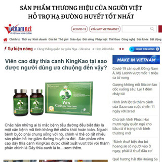 Viên dây thìa canh kingkao dây thìa canh hỗ trợ tiểu đường giảm đường