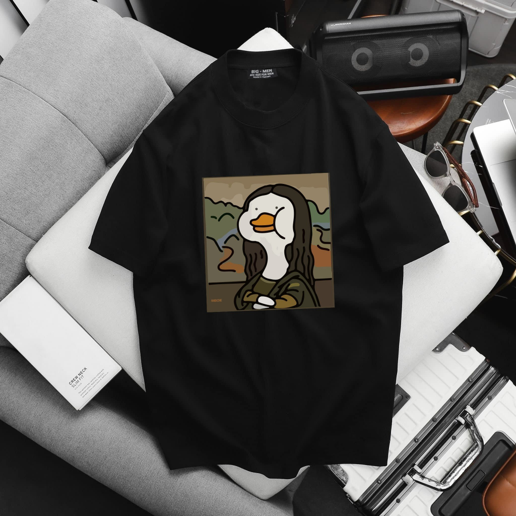 Áo thun cotton bigsize nam in hình ngộ nghĩnh bigsize cỡ đại < 140kg