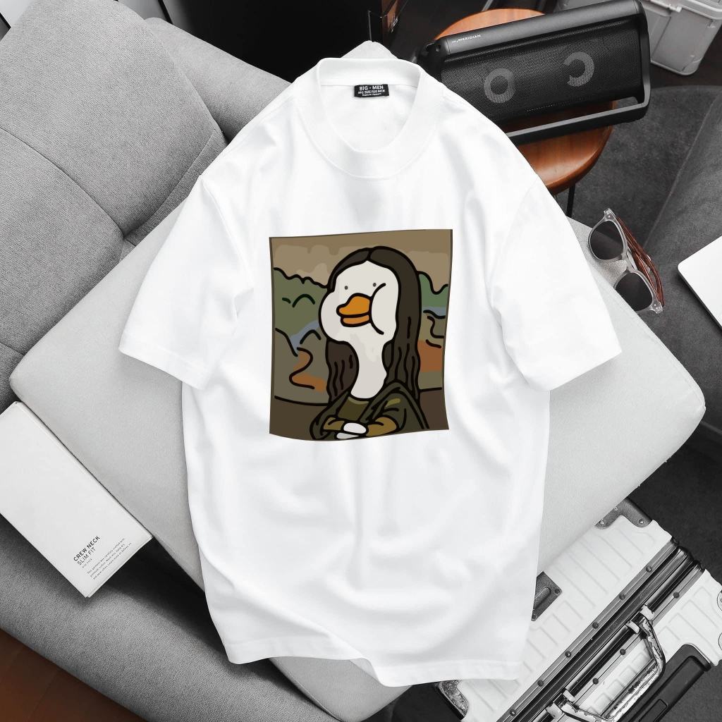 Áo thun cotton bigsize nam in hình ngộ nghĩnh bigsize cỡ đại < 140kg