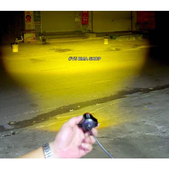 Đèn Trợ Sáng Mini BMA V5 35W/12.24V/DC Sáng 2 Màu 3 Chế Độ