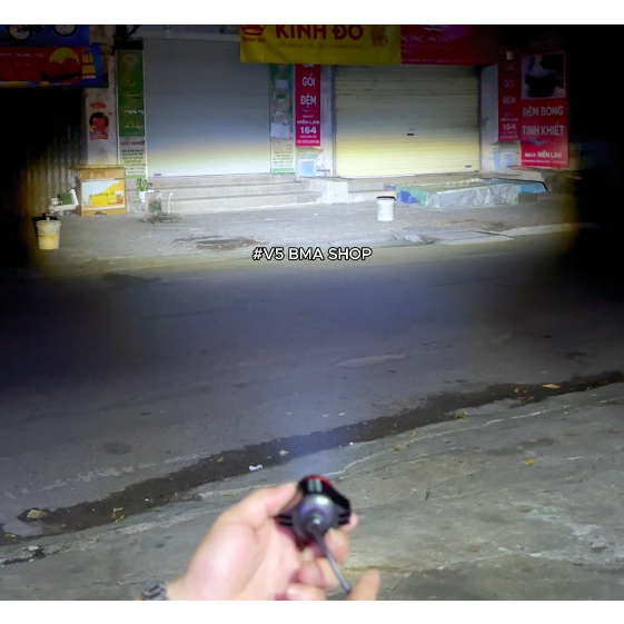 Đèn Trợ Sáng Mini BMA V5 35W/12.24V/DC Sáng 2 Màu 3 Chế Độ
