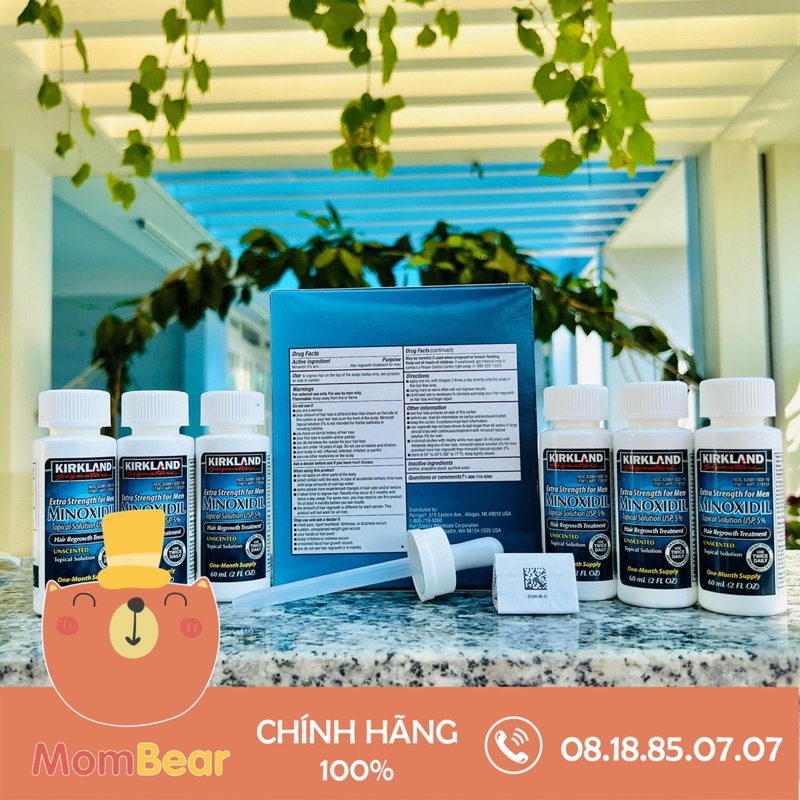 Dung dịch mọc Râu và Tóc hiệu quả Minoxidil 5% của Mỹ