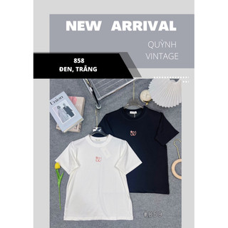 859 - áo babytee logo quỳnh vintage