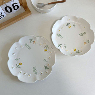 Dĩa chén chủ đề Daisy - bộ chén cốc hoa cúc kiểu Hàn