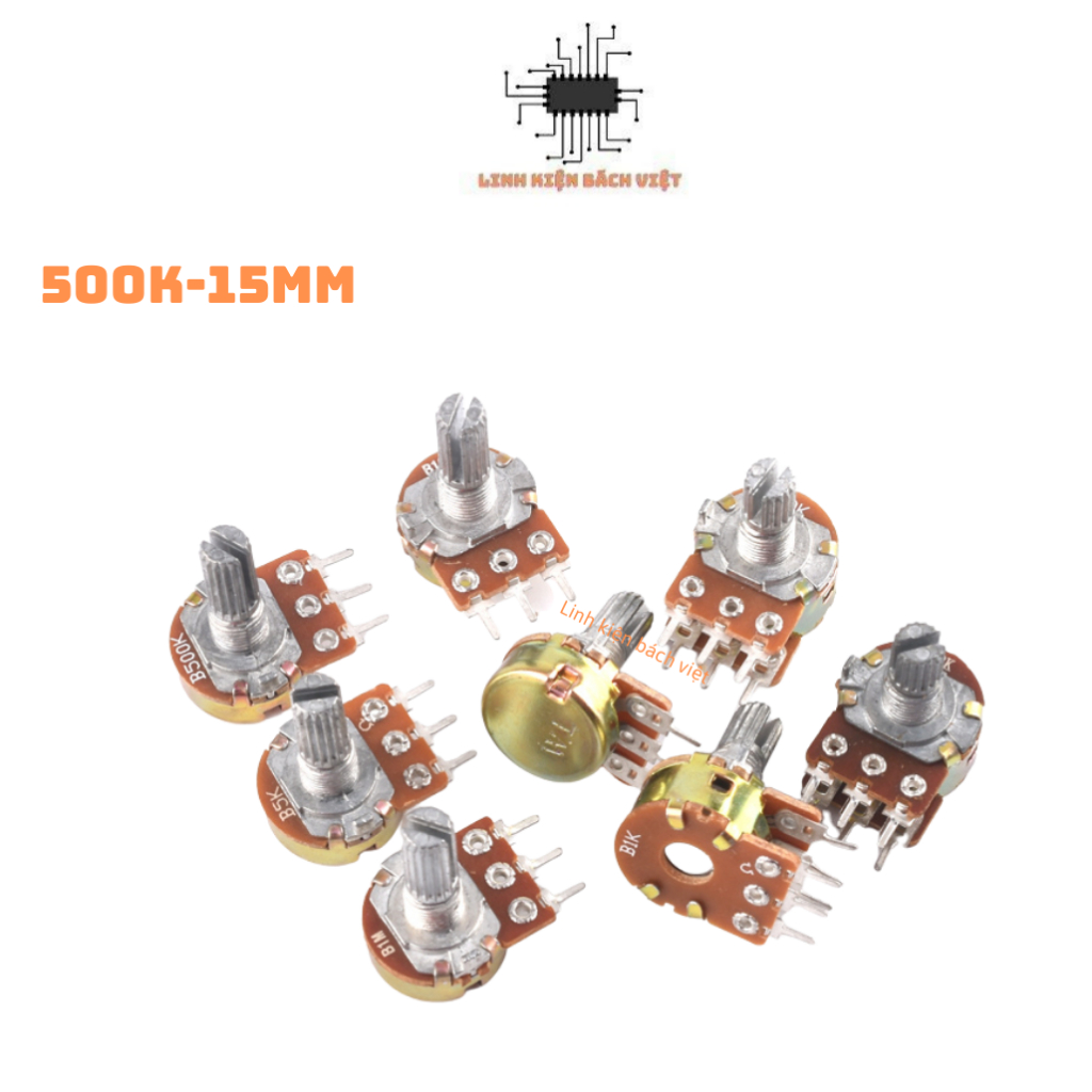 Chiết áp đôi 500K WH148-B500K 15mm chất lượng tốt