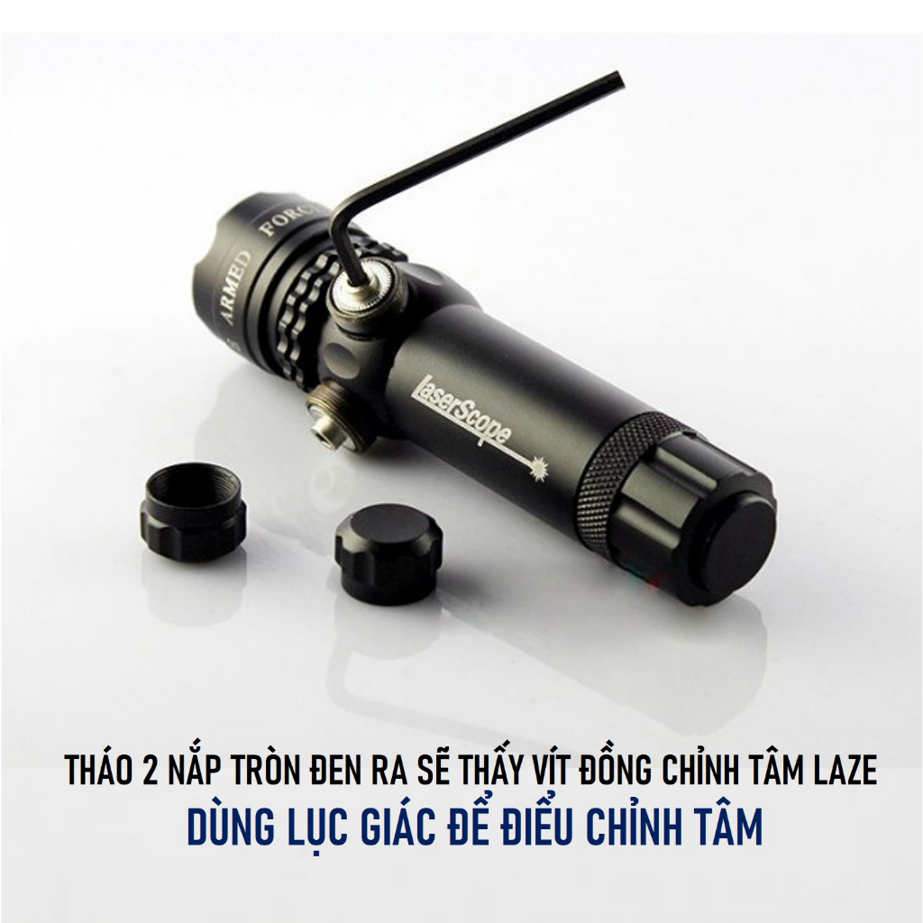 Đèn Laze Tia Đỏ Kim Loại Pin Sạc 3 Chân Thế Hệ Mới - Đồ Chơi Tương Lai