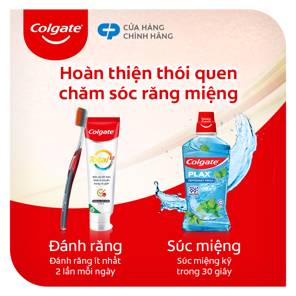 Bàn chải Colgate SlimSoft Advanced ngăn chảy máu nướu khoáng núi lửa siêu mềm mảnh