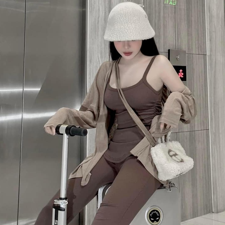 Set len 3 món màu nâu chuẩn Mpb