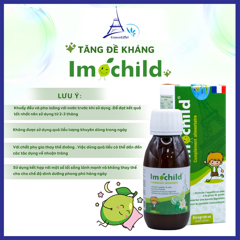 Combo 2 Siro Tăng Đề Kháng Imochild Cho Bé, Cải Thiện Biếng Ăn Đề Kháng Khỏe - IMOCHILD Kiện 2 Hộp