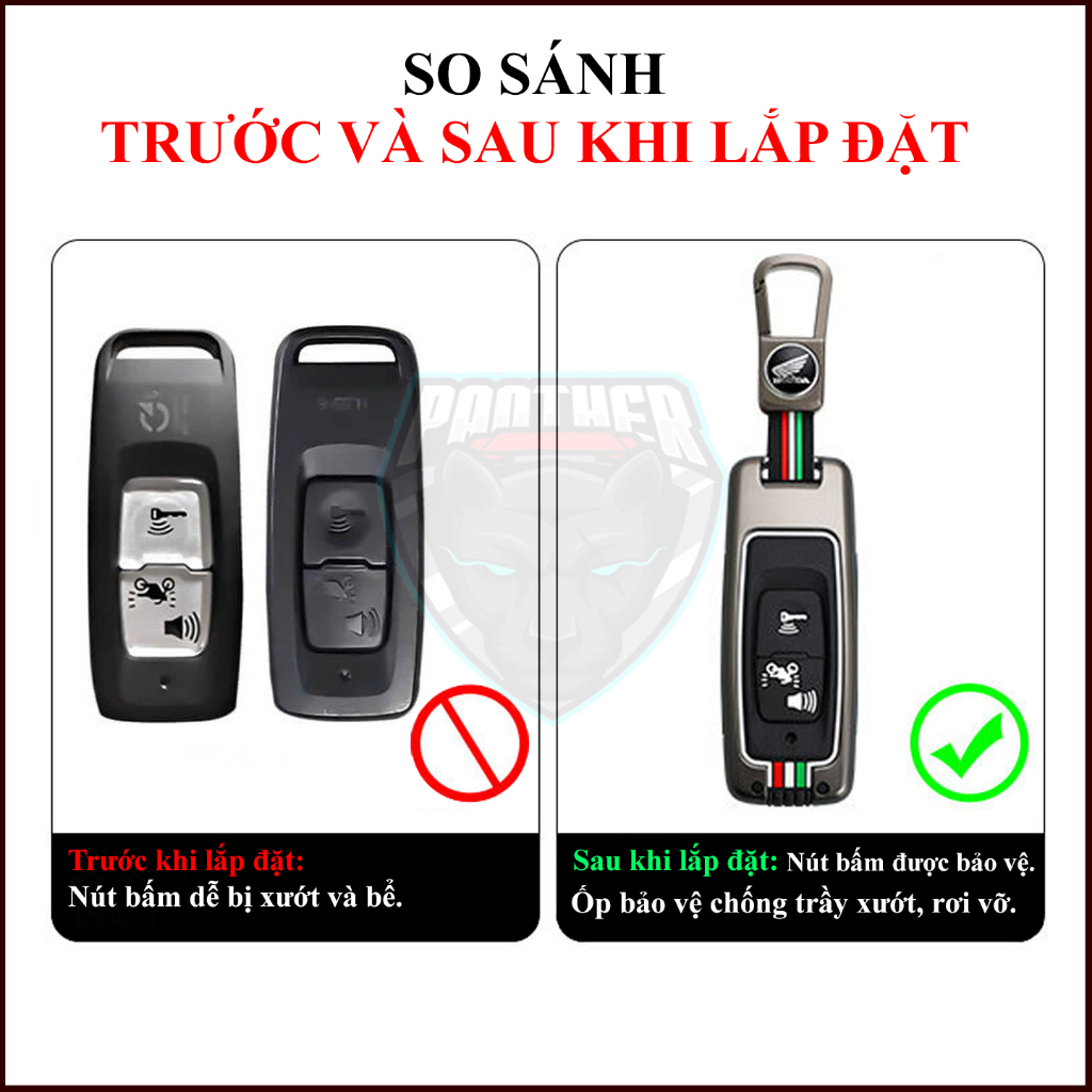 Ốp Chìa Khóa Xe Máy Honda Vision, AirBlade125 160, Vario 125 160, SH125i 160i 350i, Lead, Winner X, Supper Cub