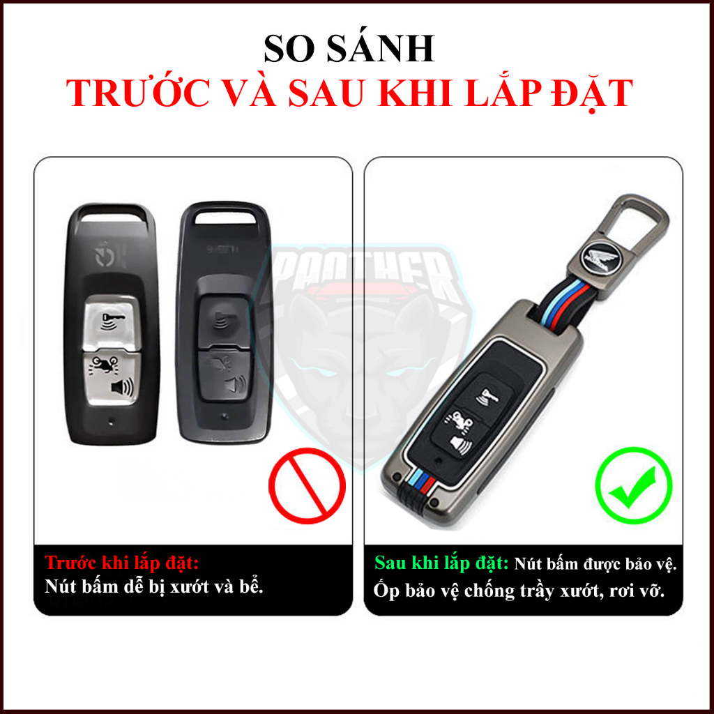 Ốp Chìa Khóa Xe Máy Honda 2023 2024 AirBlade125 160, Vario 125 160, SH125i 160i 350i, Vision, Lead, Winner X, Supper Cub