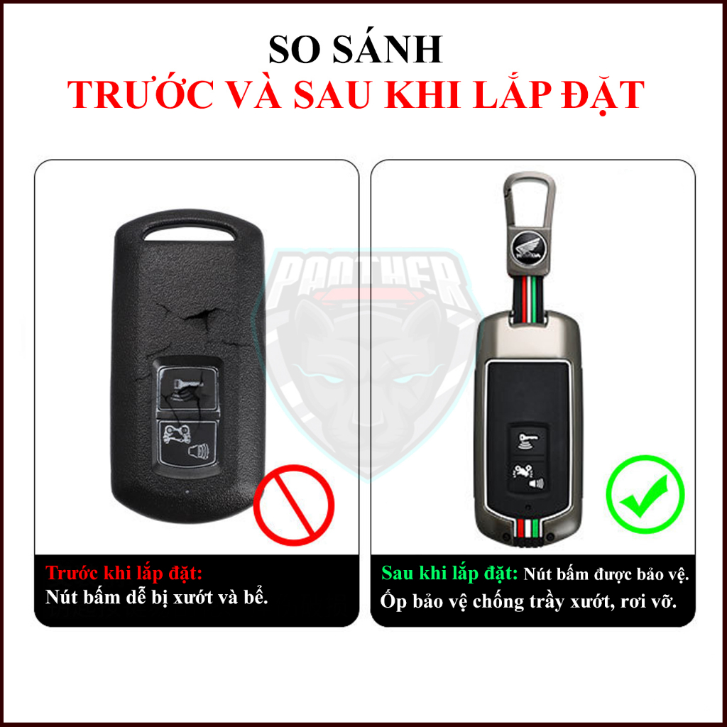 Ốp Chìa Khóa Xe Máy Honda Air Blade, Lead, Vario Chìa Khóa 2 Nút Họa Tiết Cờ Ý Lịch Lãm Sang Trọng