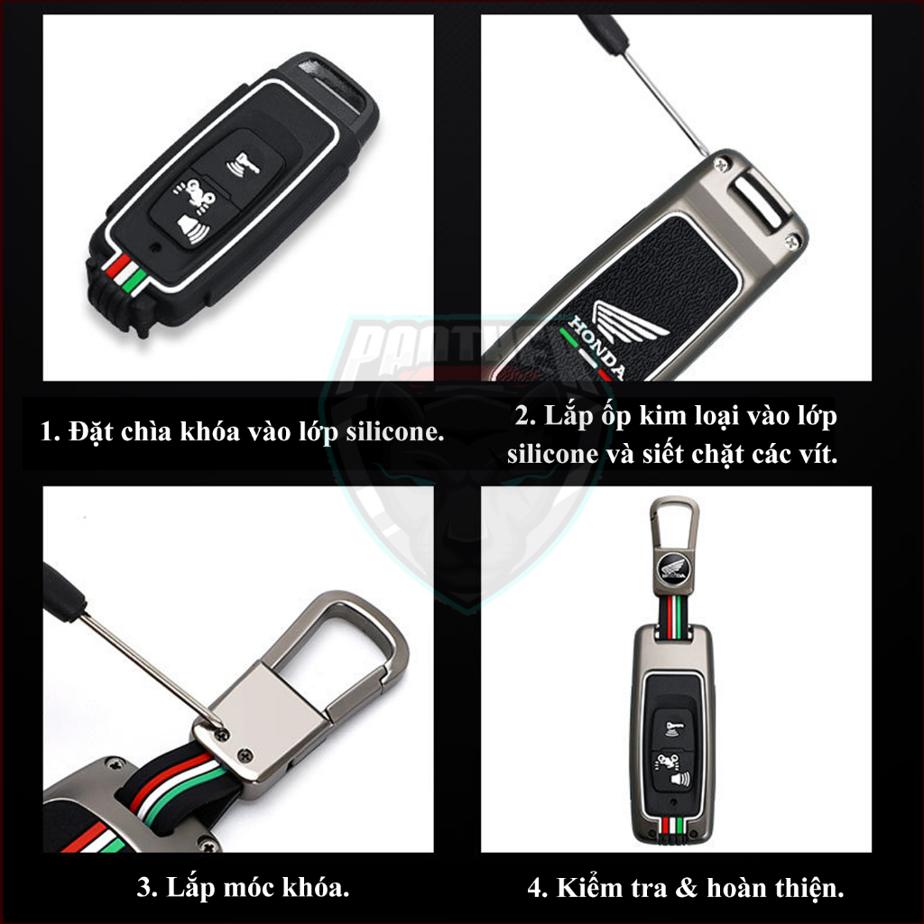 Ốp Chìa Khóa Xe Máy Honda Vision, AirBlade125 160, Vario 125 160, SH125i 160i 350i, Lead, Winner X, Supper Cub