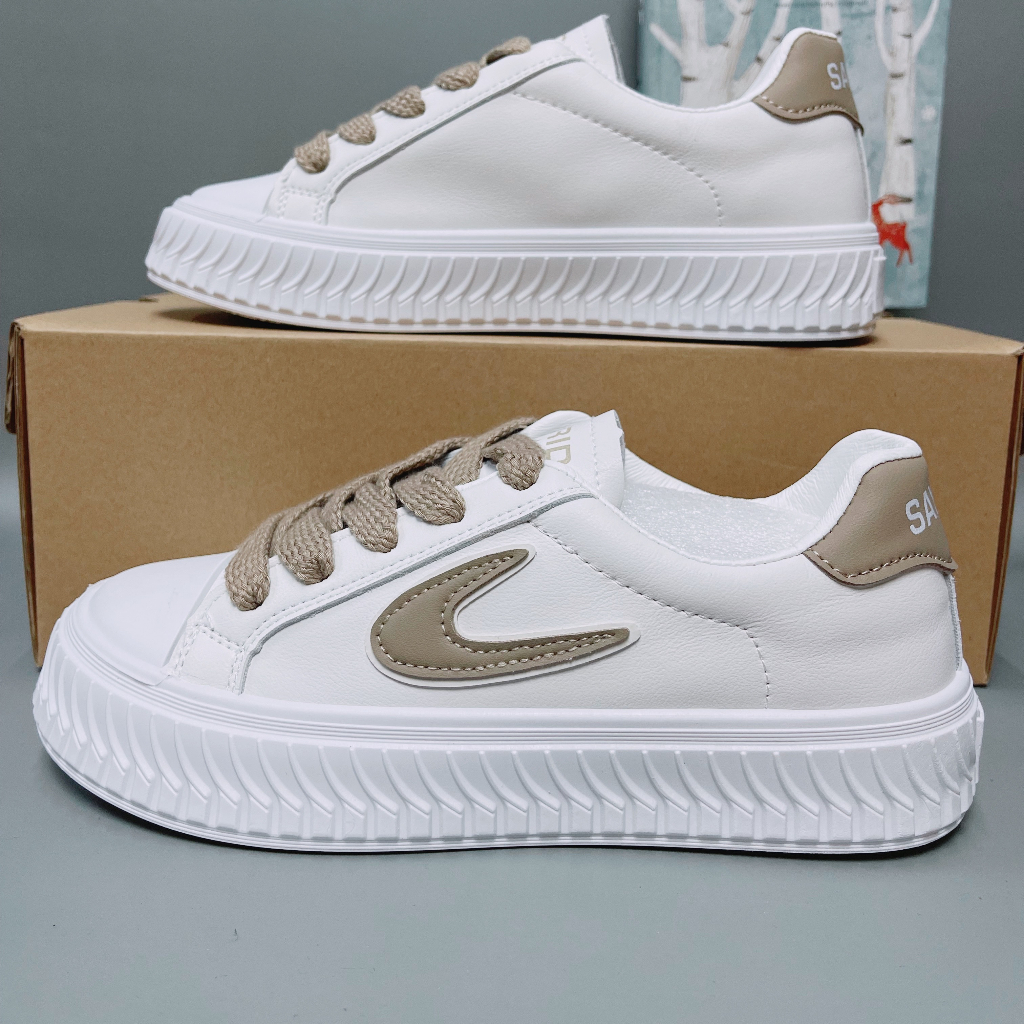 Giày thể thao nữ sneaker nữ Sport móc nâu xám siêu đẹp và êm chân 2023