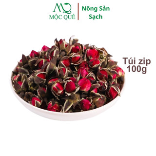 Trà Hoa Hồng Tây Tạng 100gr Sấy Khô Mộc Quê Nguyên Nụ Thơm Đẹp Da, Chống lão hóa