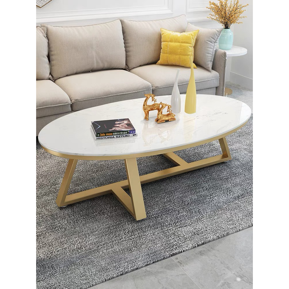 Bàn trà sofa decor N67, bàn gỗ nội thất N2 Furniture, bàn decor phòng khách mặt đá chân chữ Y làm bàn sofa uống nước
