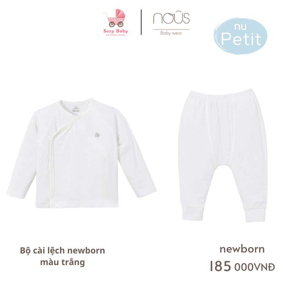 Bộ cài lệch Nous newborn cho bé sơ sinh các mẫu mới