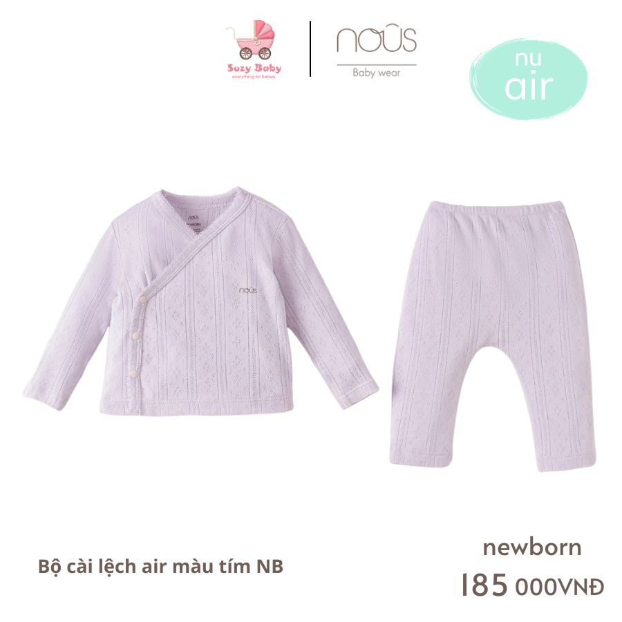 Bộ cài lệch Nous newborn cho bé sơ sinh các mẫu mới