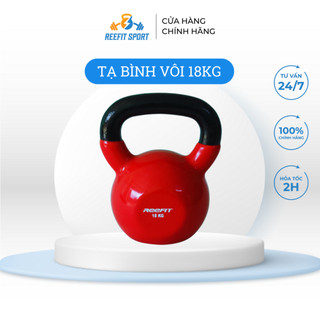 Tạ bình vôi tạ quai xách tạ ấm bọc cao su cao cấp 18kg Reefit Sport