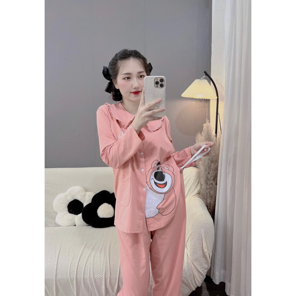 Bộ đồ bầu và sau sinh thu đông MẶC NHÀ ĐẸP GIÁ RẺ có khóa cho bé ti tiên lợi CHẤT MÁT NHẸ SIÊU THÍCH