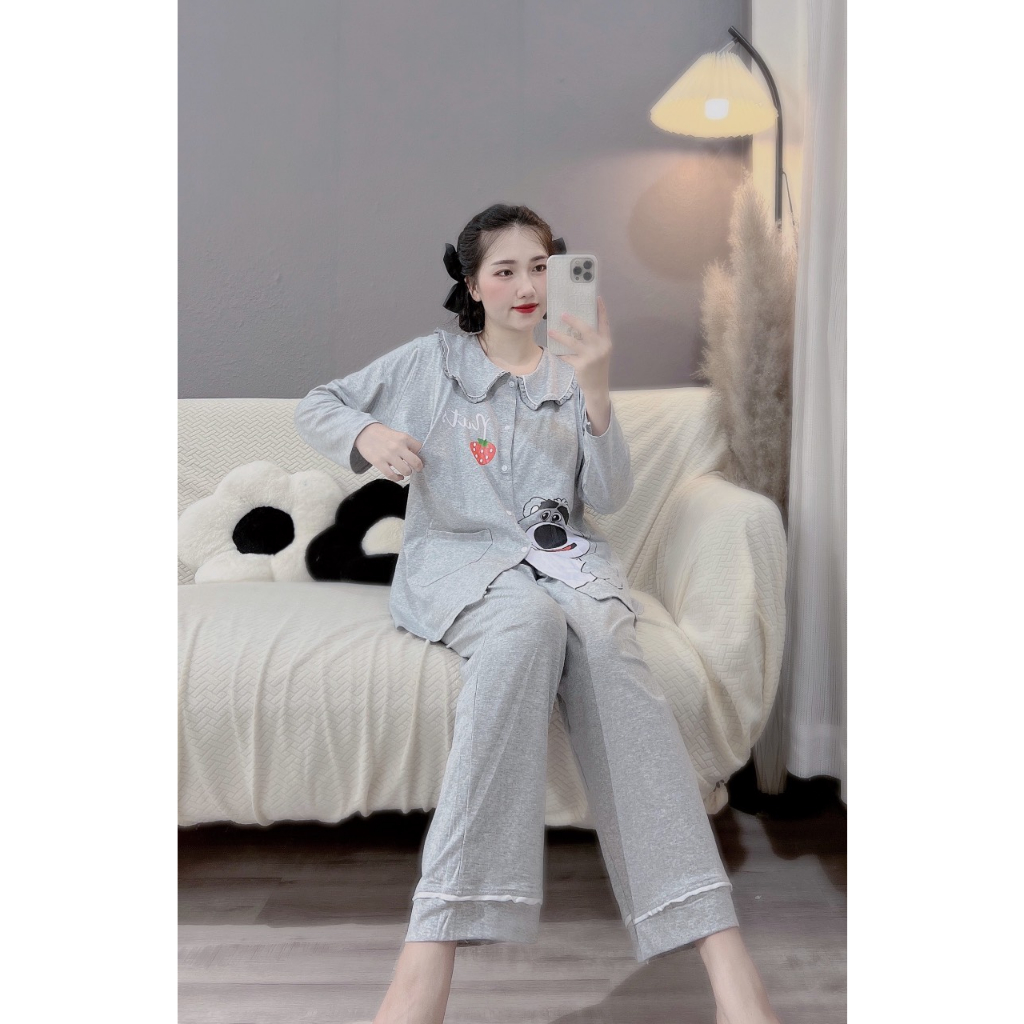 Bộ đồ bầu và sau sinh thu đông MẶC NHÀ ĐẸP GIÁ RẺ có khóa cho bé ti tiên lợi CHẤT MÁT NHẸ SIÊU THÍCH