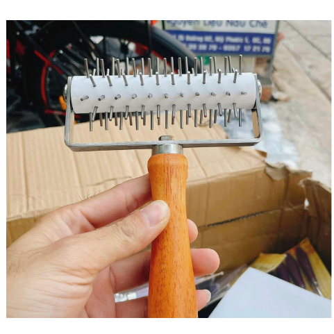 Cây Lăn Đinh Inox / Lăn Lưới Inox hàng cao cấp tạo hình lỗ pizza, tạo hình lưới