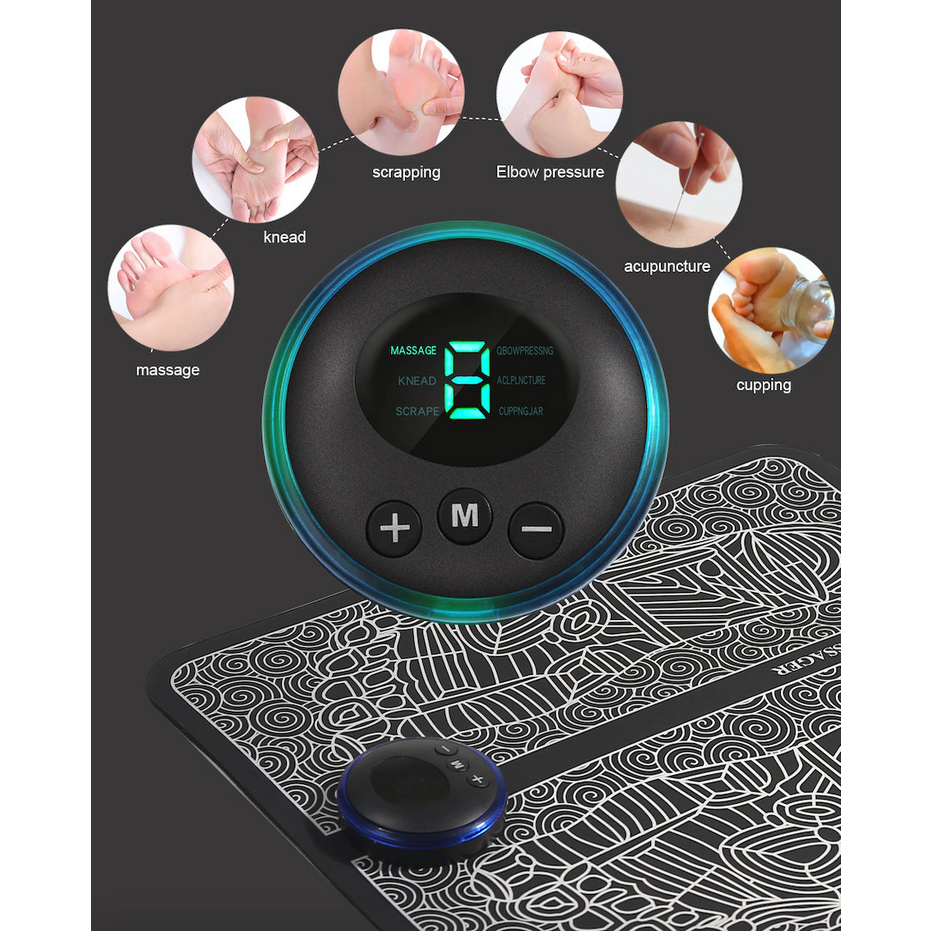 Thảm Massage Chân EMS Giúp Lưu Thông Khí Huyết, Thảm massage chân trị liệu đau mỏi bằng xung điện