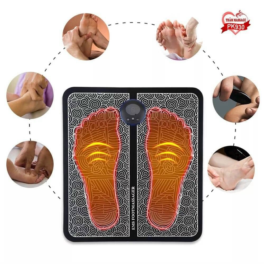 Thảm Massage Chân EMS Giúp Lưu Thông Khí Huyết, Thảm massage chân trị liệu đau mỏi bằng xung điện