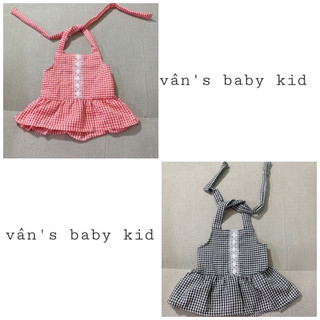 Áo babydoll cổ yếm cho bé