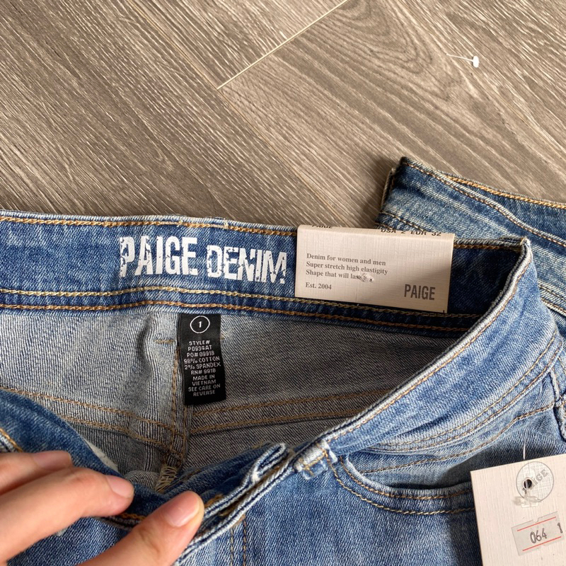 Jeans Bag tua ống Paige denimm