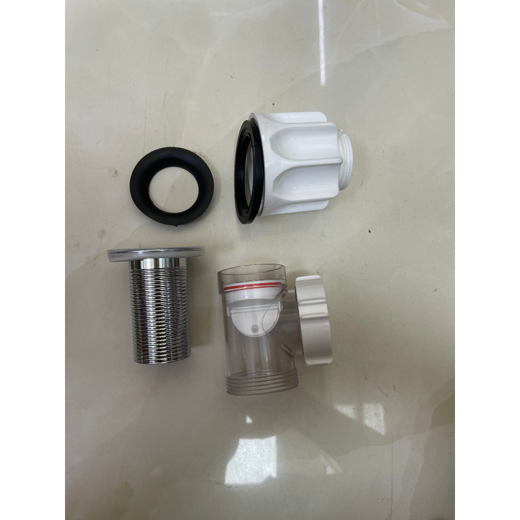 Bộ thoát chậu lavabo rửa mặt inox 304 dùng cho chậu treo tường và bàn đá có van chống hôi