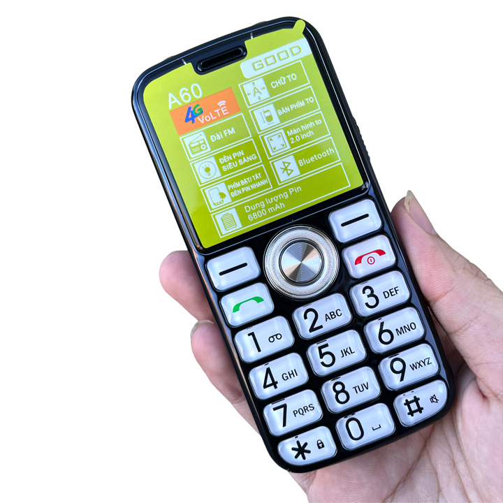 Điện thoại người gìa Good A60 - Bàn phím to - Pin trâu - Sạc Type C sạc nhanh - Máy chắc chắn - Bảo hành 12 tháng